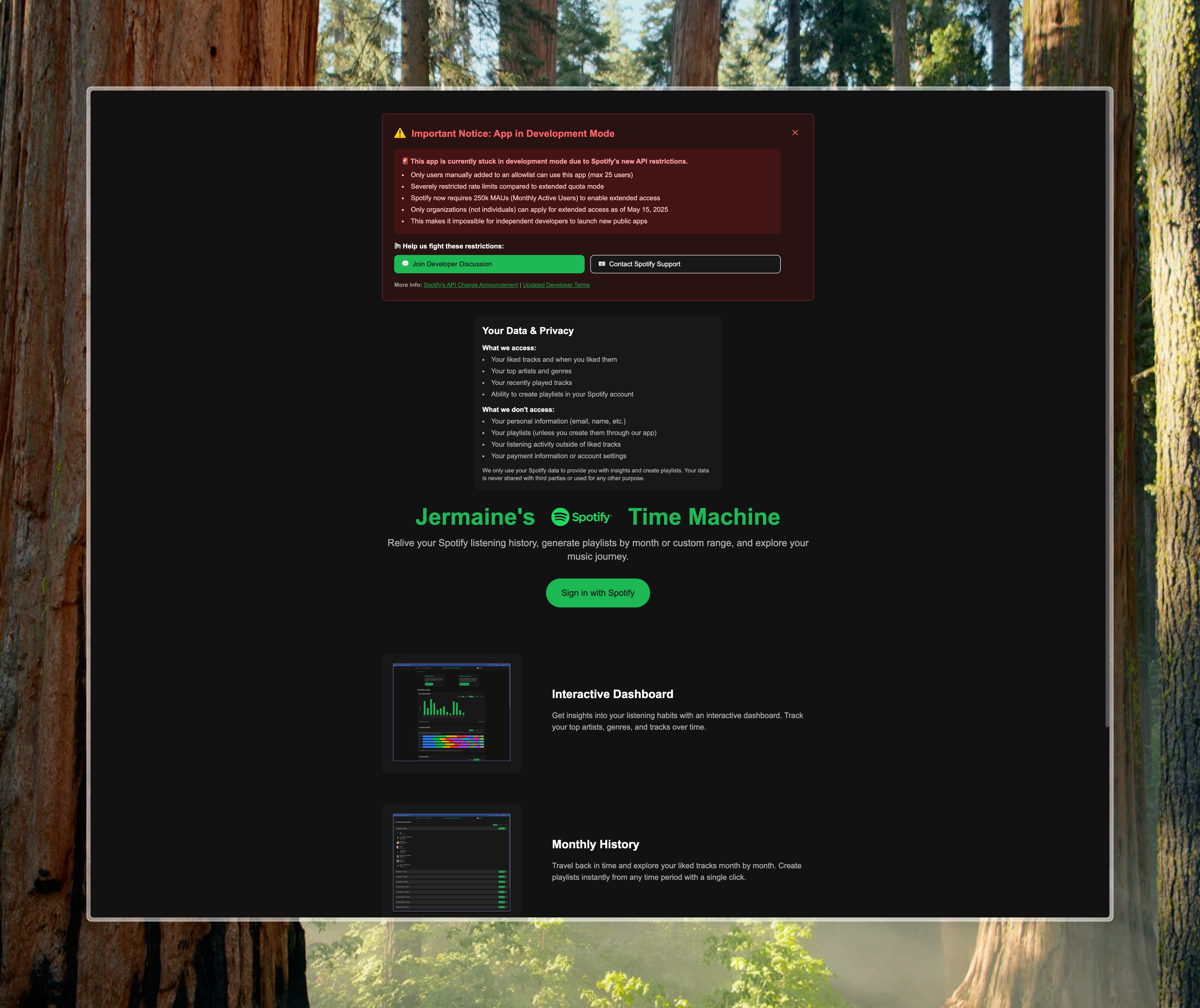 Home | Jermaine's Spotify Time Machine